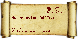 Maczedovics Dóra névjegykártya